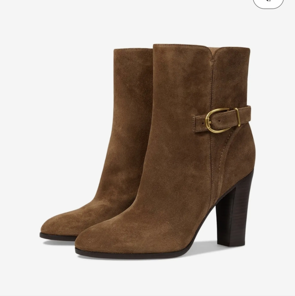 Veronica Beard Mocha Brown Suede VIV Booties Size 9M NEW NWB